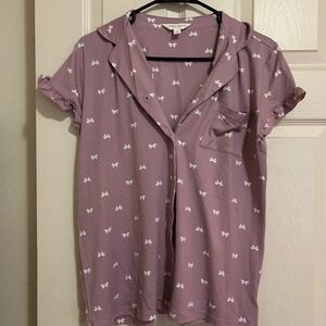 Laura ashley pj top with bows and heart shaped buttons